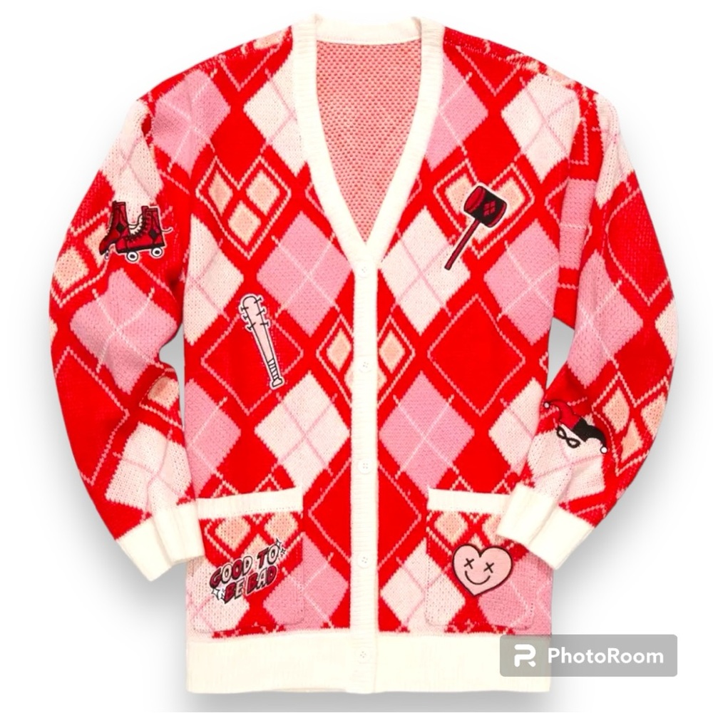 DC Comics Harley Quinn Diamond Cardigan (Medium)
